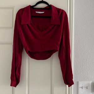 Zara red blouse